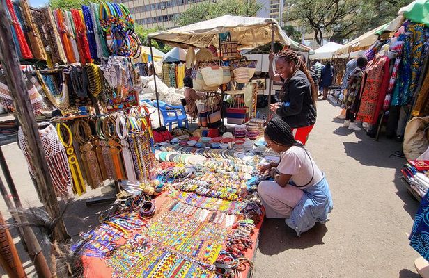 Souvenir Crafts, Fabric Shopping & Hair Braiding & City Tour 