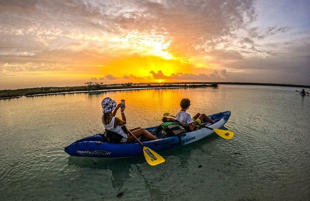 Bacalar Sunrise in Kayak