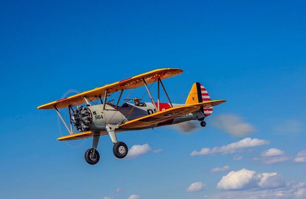 Historical Flight in an Open Cockpit Biplane from WWII