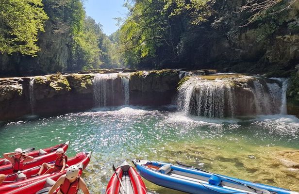 Kayaking in Mreznica Waterfalls near Slunj and Plitvice Lakes