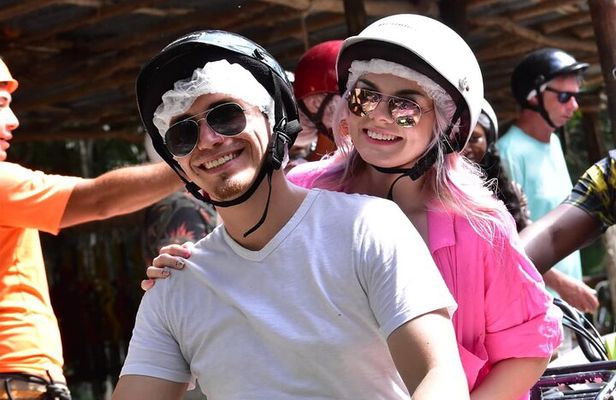 ATV's (shared), Ziplines & Cenote! Half-Day with Transportation from Cancun