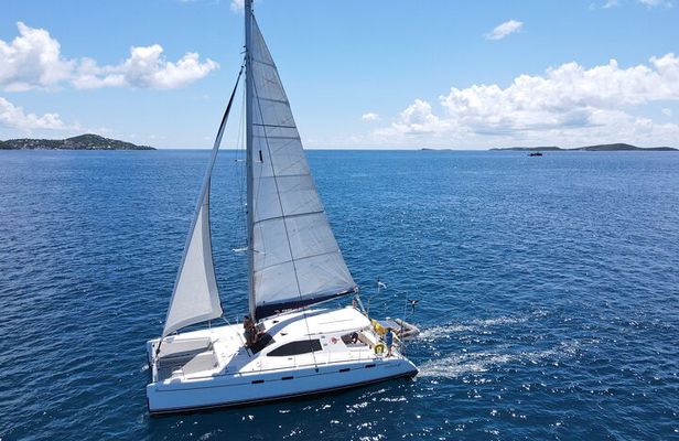 Private 6 Hrs 47 ft. Catamaran Snorkel & Cielo Charter (30p. max)