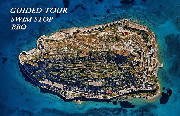 Elounda: Spinalonga Prof. Guided Boat Tour w/ BBQ + Swimming