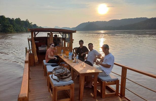 Luang Prabang Mekong Sunset Cruise and Hot Pot Dinner