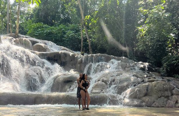 Dunn's River and Blue Hole Waterfall Combo from Montego Bay