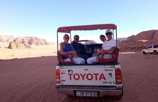 Wadi Rum trip from Aqaba, round trip, includes a 2 -hour jeep