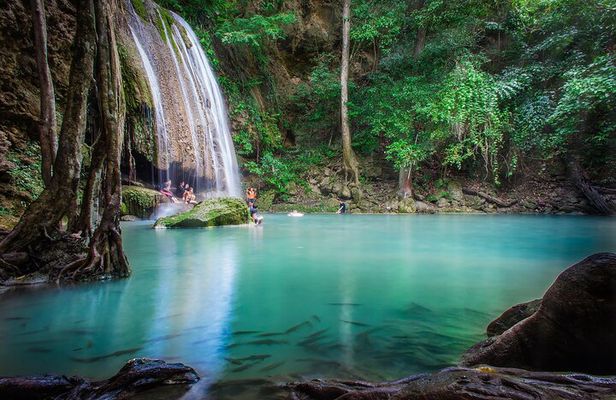 Glamping in Kanchanaburi and Erawan Falls 2 days/1 night