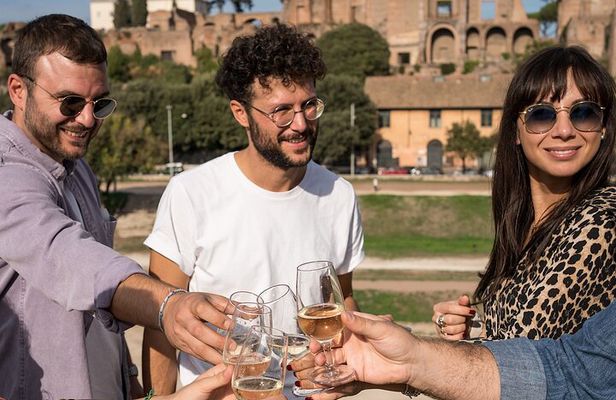 The Highlights of Rome on board a Vintage Fiat Van and Aperitif