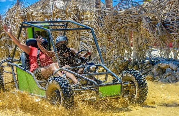 From PuntaCana: Tour in buggy double With Cenote and macao beach