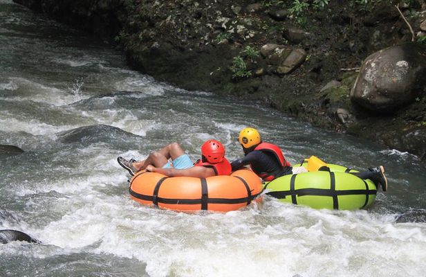 La leona waterfall hike & river tubing combo tour