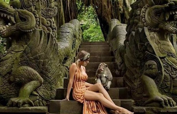 Ubud Tour: Monkey Forest - Temple - Waterfall & Rice Terrace