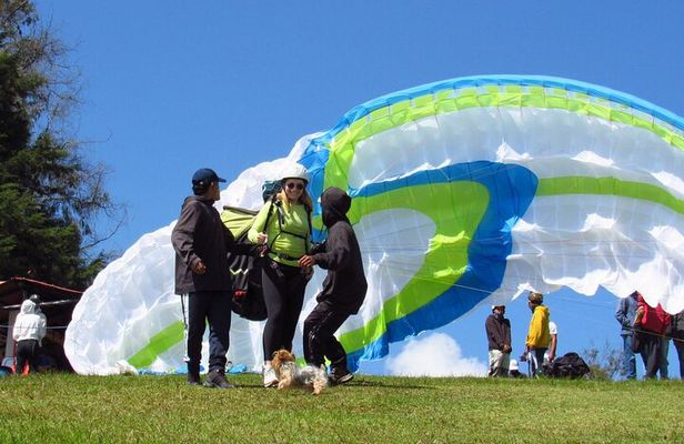 Paragliding in Medellin.