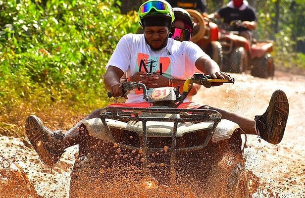 Extreme Day in Cancun: ATVs Zip Lines Cenote Lunch and Transport