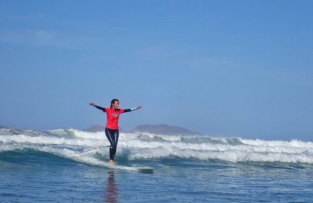 Group Longboard Surf Lesson in Lanzarote