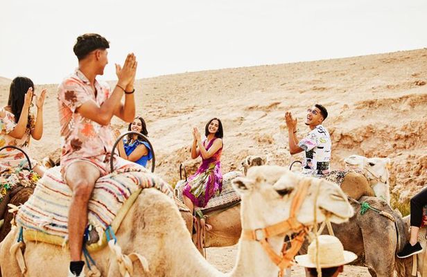 Camel Ride Day Trip in Desert Agafay and Atlas Mountains