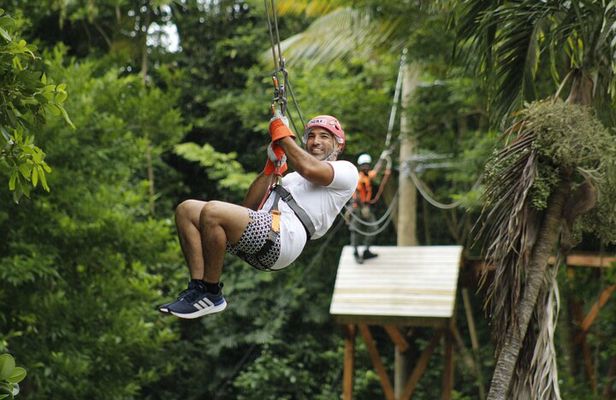 Monkey Zipline and Rum Tasting Tour at Harrison's Cave by Chukka