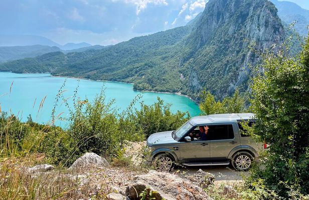 Hike on Gamti Mt & Bovilla Lake from Tirana on Luxe Land Rover