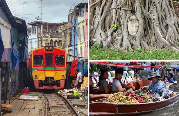 Private Tour to Railway Market Floating Market and Ayutthaya