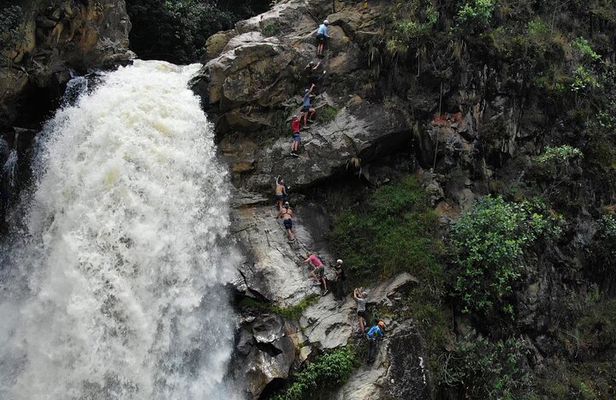 Highest Zipline + Giant Waterfall hike & climbing Private Tour