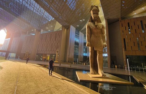 Grand Egyptian Museum And Great Pyramid of Giza