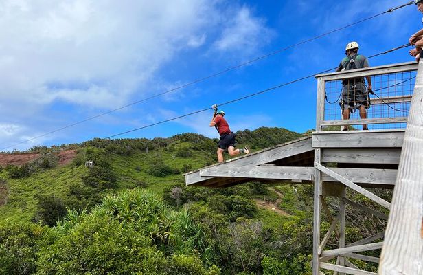 Shaka Zipline: 8 Line Zipline Tour (80 - 260 lbs)