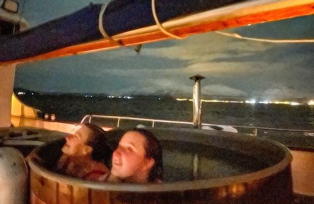 Luxury Northern Lights Yacht Cruise with Hot Tub & Dinner