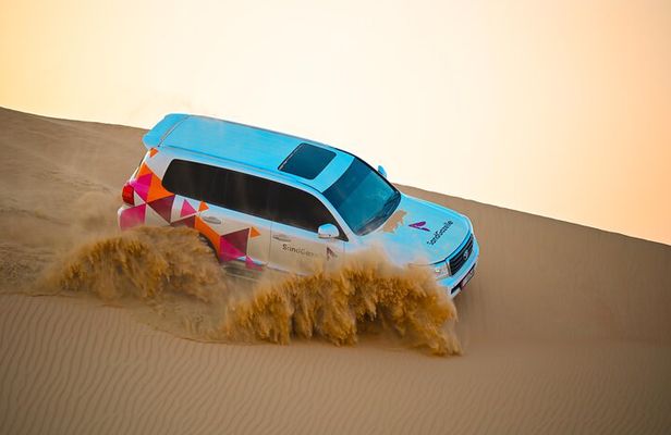 Abu Dhabi Evening Desert Safari - Private car Dune bashing & BBQ