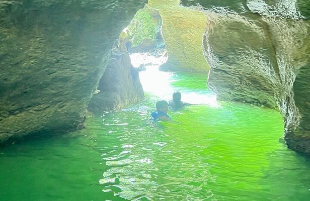 Cave Adventure: Canyon and Hidden Waterfall in Charco Azul