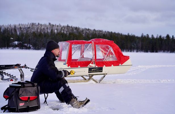 Ice Fishing with Snowmobiles