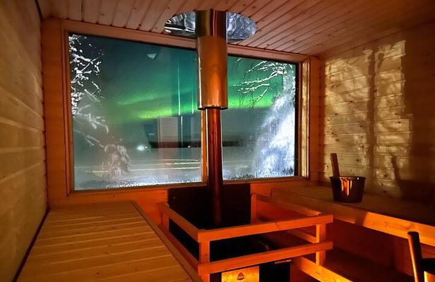 Private Wooden Heated Sauna and Ice Swimming