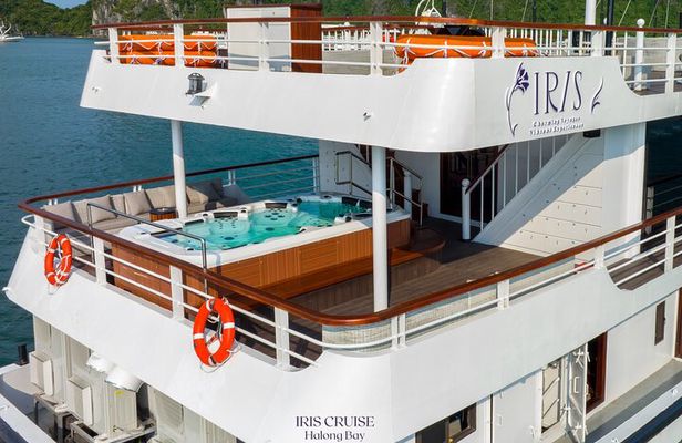IRIS CRUISE - 5 Star Day Cruise - Halong Bay 1 Day - JACUZZI POOL