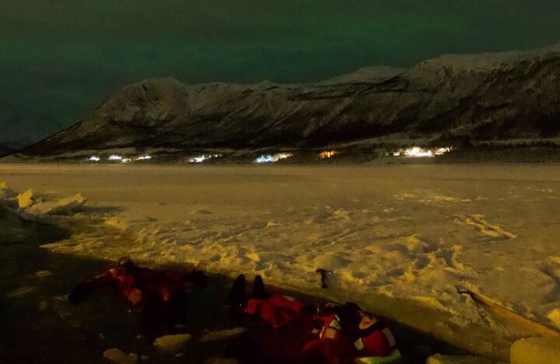Arctic Ocean Night Floating in Ramfjord