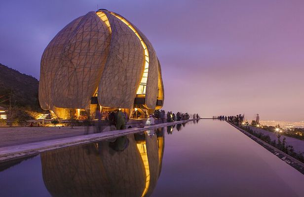 From Santiago: Bahai Temple and Cousiño Macul Vineyard