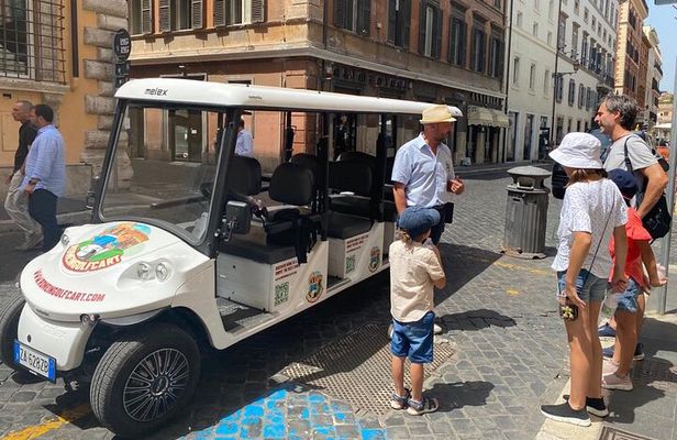 Rome: 3 Hours Private/Group Tour Golf cart with Gelato 