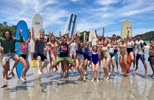 Surf lessons at Manuel Antonio Beach