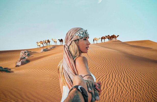 Magical Morning Desert Safari in 4x4 Private Vehicle &Camel Ride