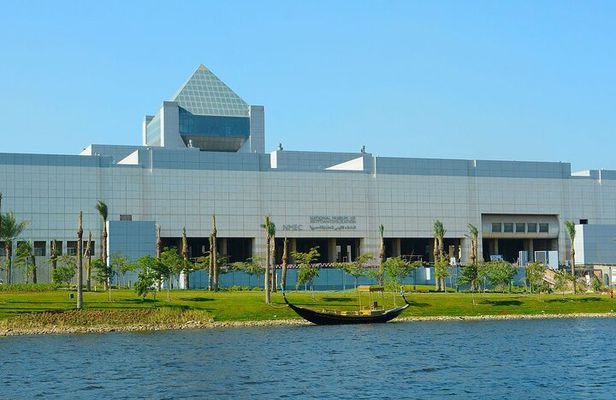 Civilization Museum, The Pyramids of Giza and Sphinx with launch
