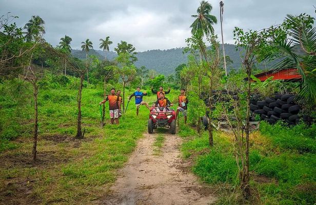Combo: Seaview Zipline 10 Cable Tree Bridge Bar & 2-Hour ATV Ride