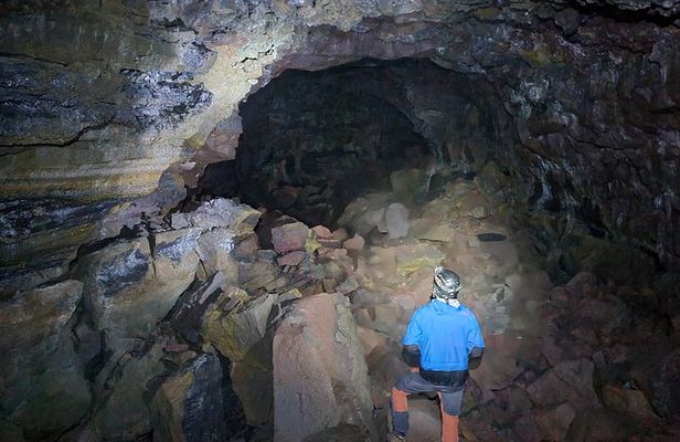 Geological Lava Tunnel Adventure in Arnarker Cave