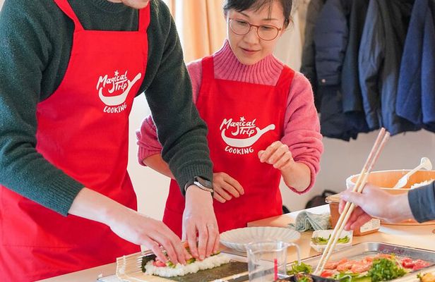 Tokyo Sushi Class with Sake Tasting & Local Supermarket Tour