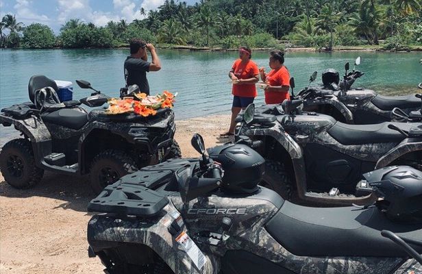 Guided tour of the island and its escapades in Tahaa by Quad / ATV