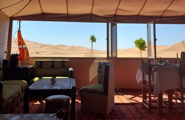 Erg Chebbi Desert Overnight in Tent with Camel Ride & Sandboard