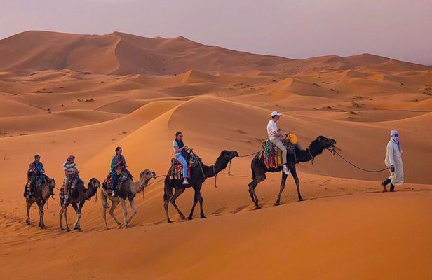 Erg Chebbi Overnight in Heated Tent with Camel Ride & Sandboard