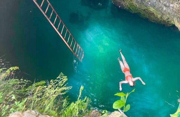Blue Hole Mineral Spring with Transportation & Optional Herb Tour