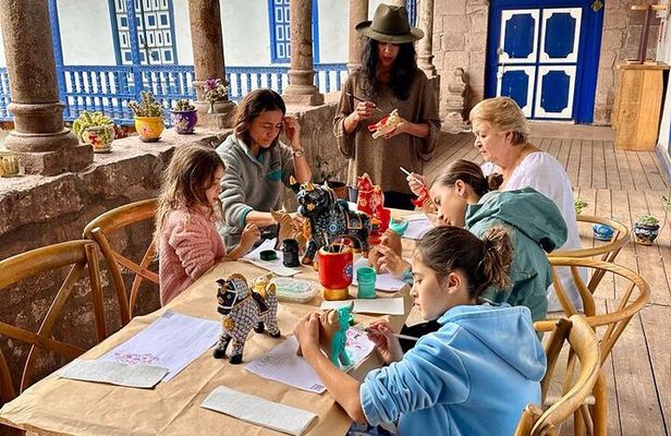 Private painting workshop with wine and snacks
