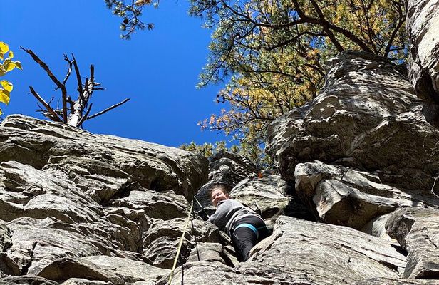 Pilot Mountain Rock Climb with a Certified Guide