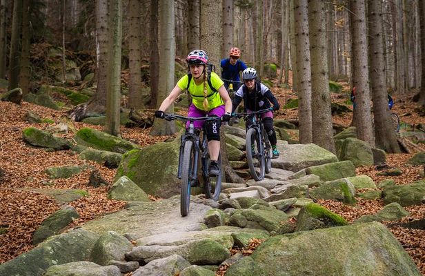 From Prague Mountain Biking Full Day Trip to The Karlstejn Castle