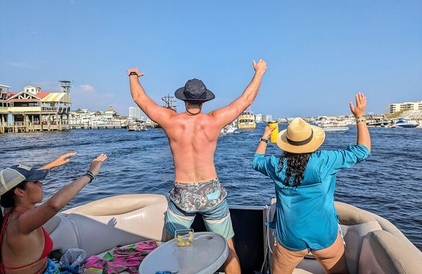 Private Captained Pontoon to Crab Island Choose 3, 4, 5, or 6 Hrs