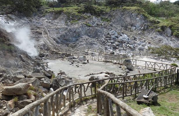 Hornillas hot springs- mud bath-Horses or tractor-waterfalls hike
