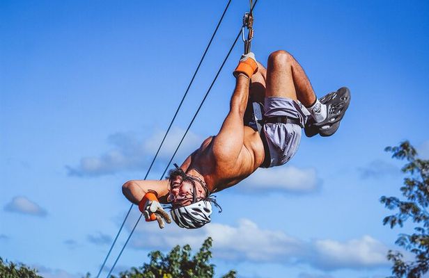 Cozumel Jungle Zip Line Adventure and Snorkeling with Lunch